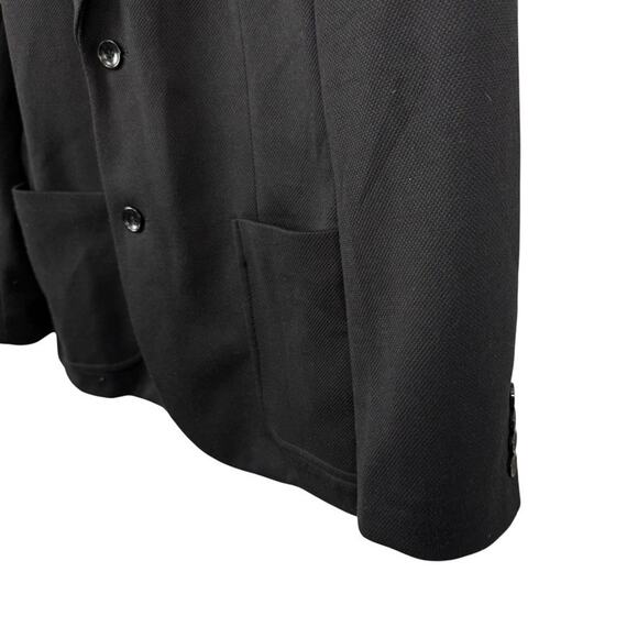 PJ Paul Jones Mens Knit Stretch Washable Suit Jacket Solid Black Blazer sz M - Picture 8 of 16